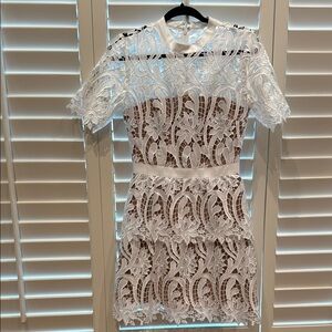 Elegant White Lace Dress